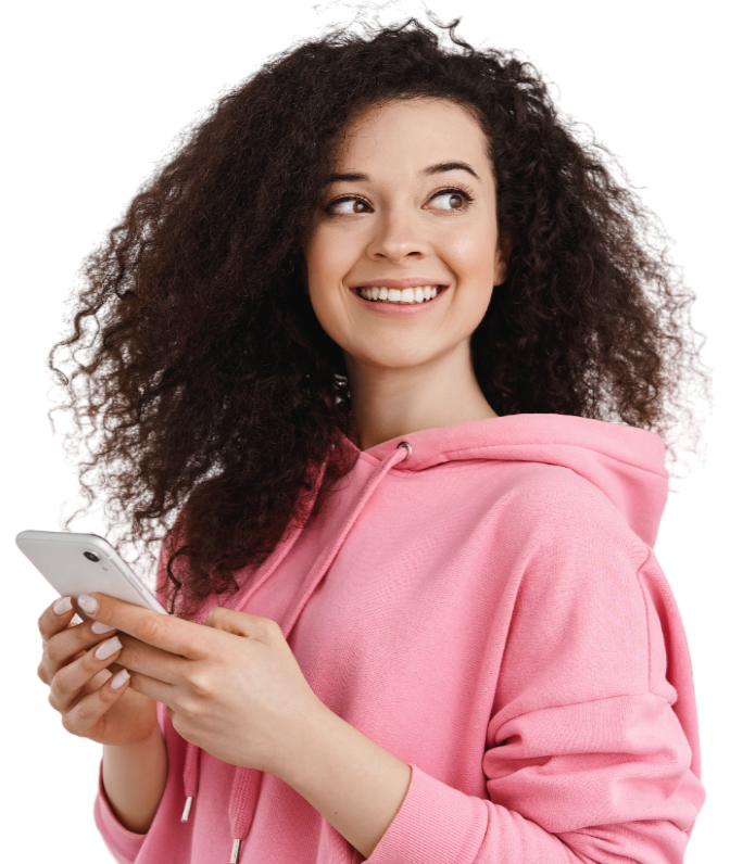 Woman with cellphone