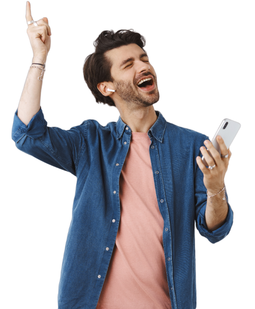 Guy with cellphone